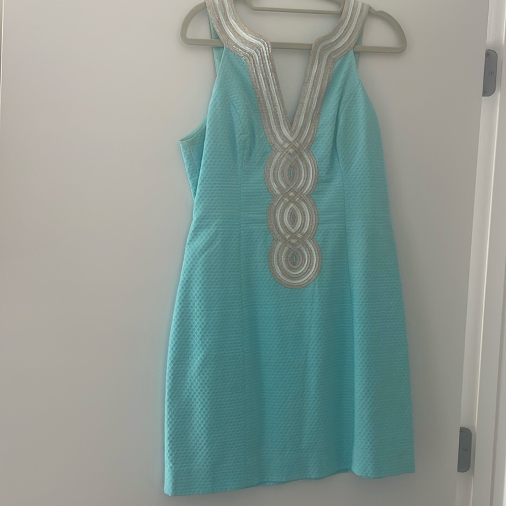 Like New- Lily Pulitzer Shift Dress- Aqua- Size 4